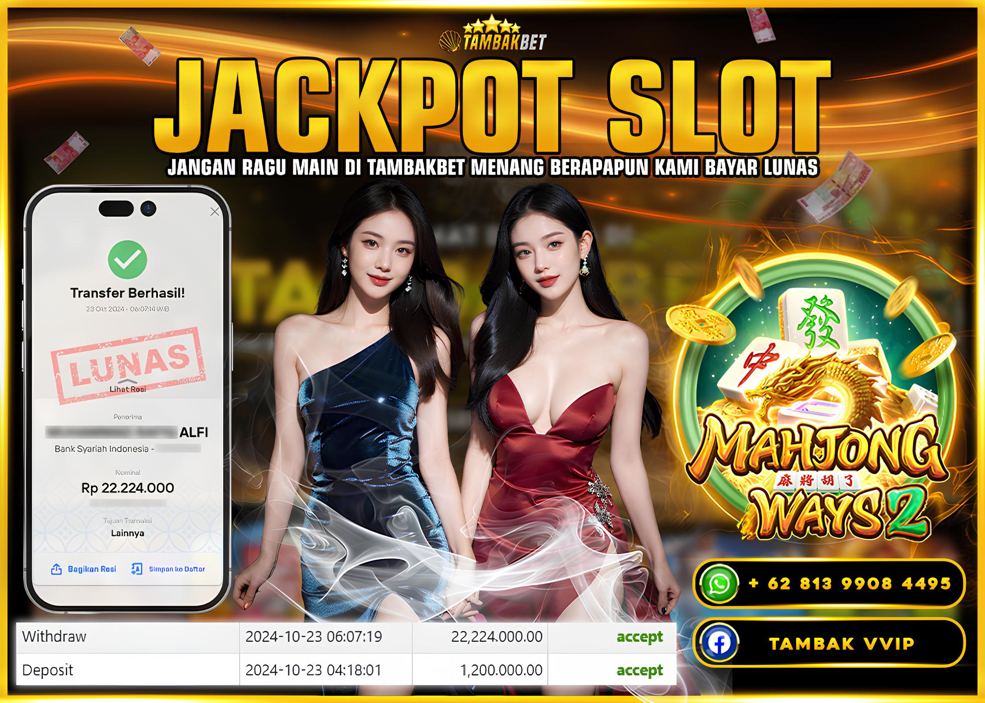 BUKTI JACKPOT SLOT MAHJONG WAYS 2 DI TAMBAKBET