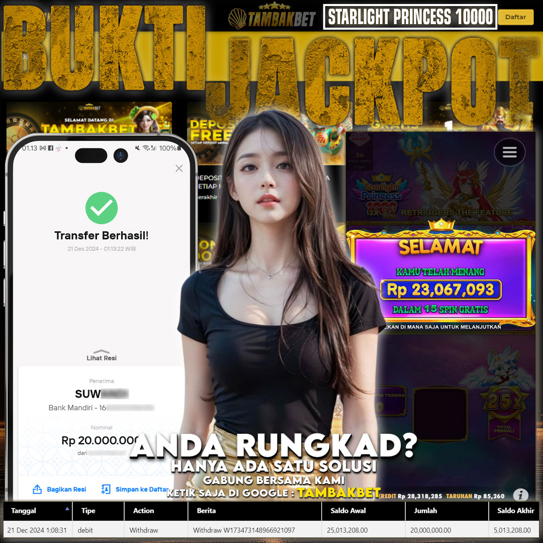 BUKTI JACKPOT SLOT PRINCESS 1000 TAMBAKBET