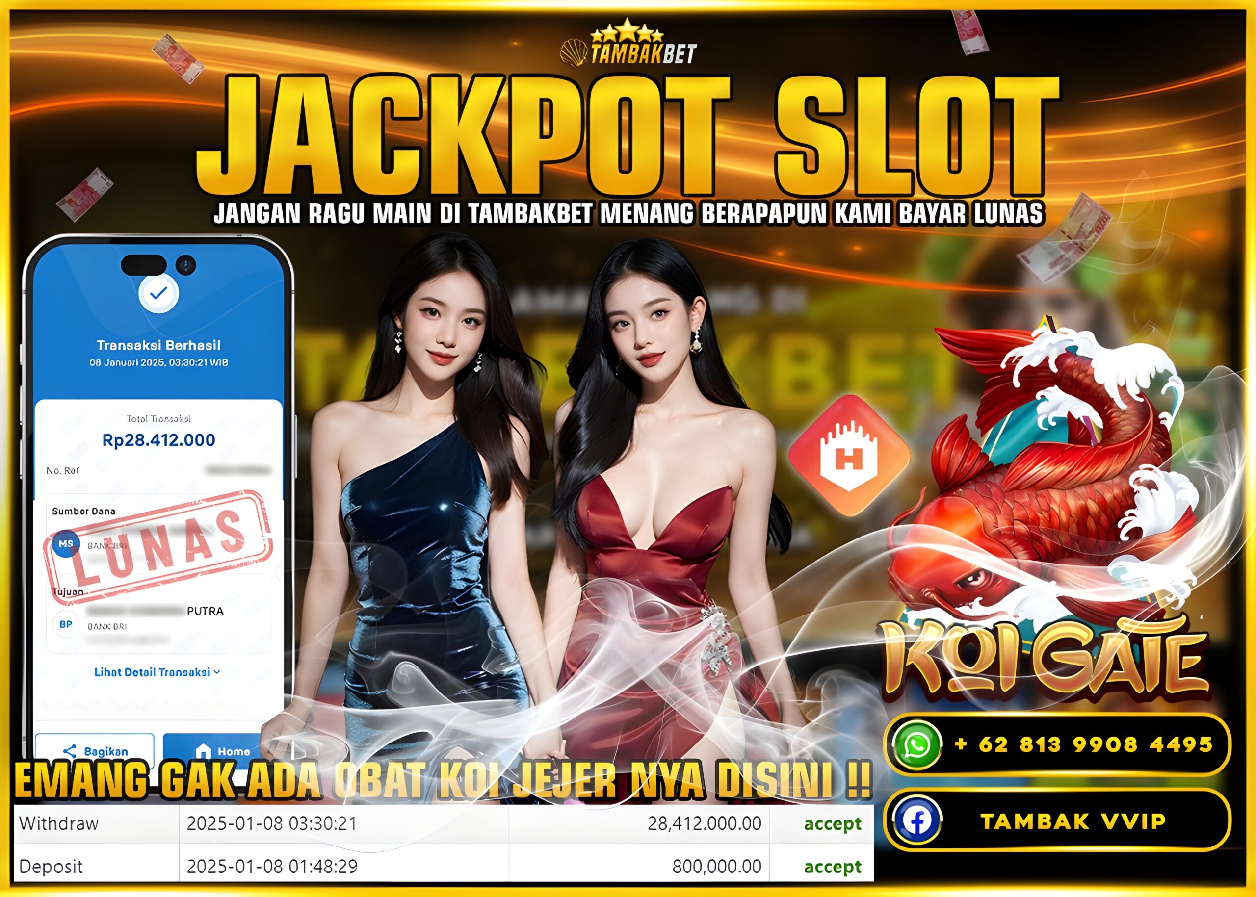 BUKTI JACKPOT SLOT KOI GATE HABANERO TAMBAKBET